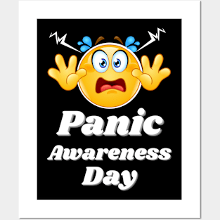 Panic awareness day with white text Posters and Art